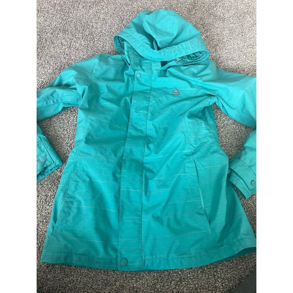 Women's Teal Hooded Rain Jacket